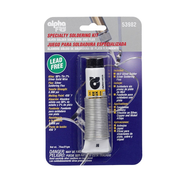 Alpha Metals Alpha Fry 3/4 oz Lead-Free Soldering Kit 0.062 in. D Tin/Silver 1 pc 53982 - main